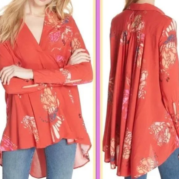 Free People Field of Butterflies Tunic-S/P - Picture 1 of 6
